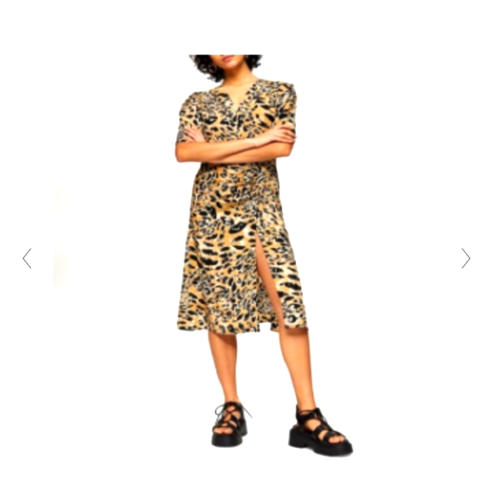 Topshop leopard dress size 6
